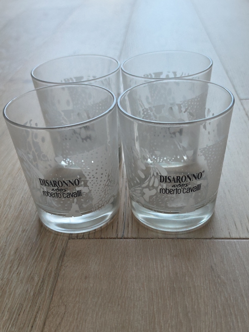 Disaronno Wears Roberto Cavalli Glasses Set of 4